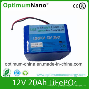 Li-ion Battery 12V 20ah for Electric Bike, Wheelchair, Lawn Light